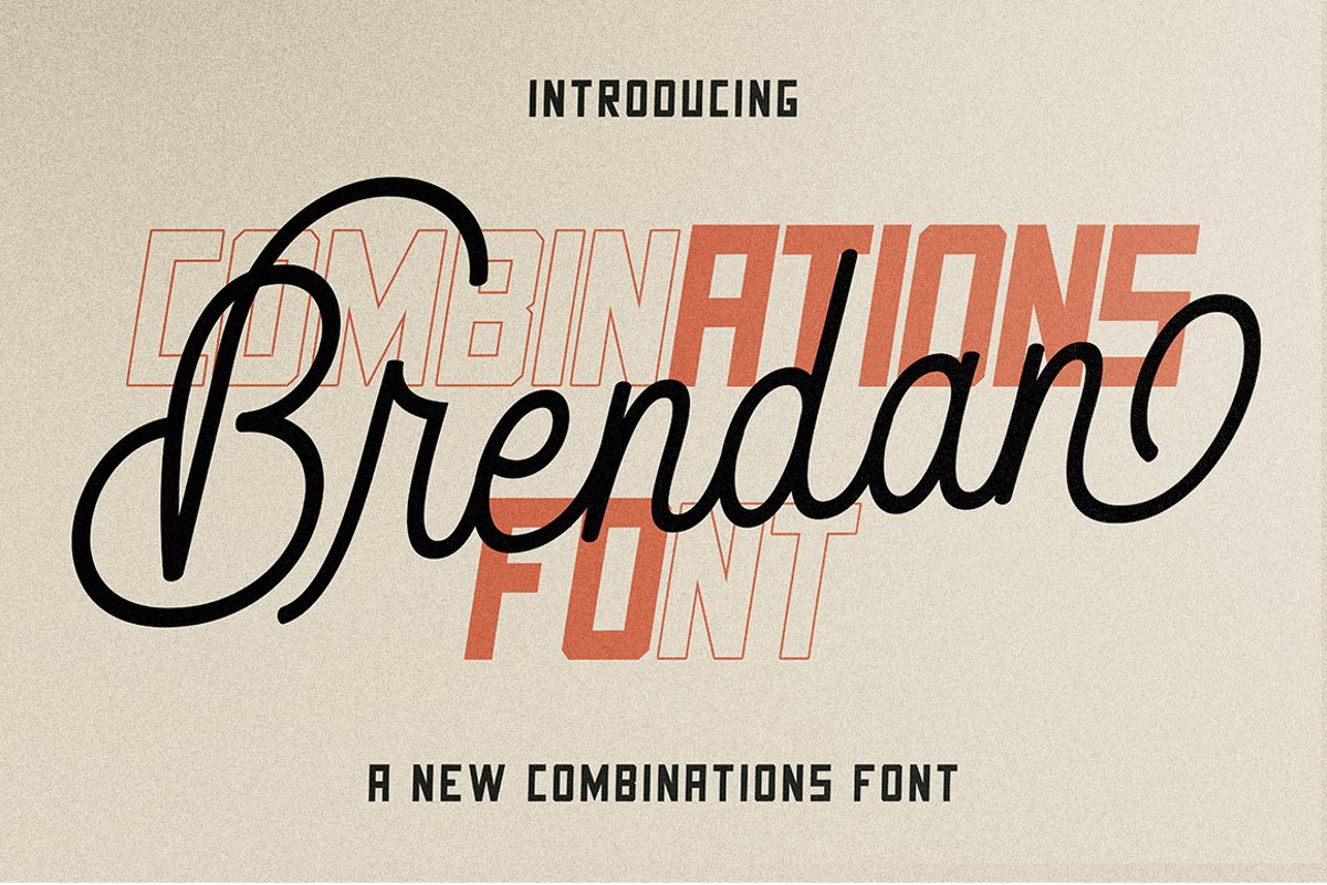 Brendan Combinations Font example image 1