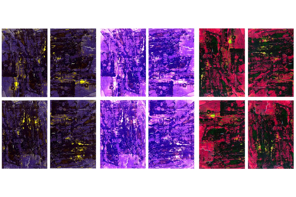 Set of 12images. Abstract art background. Acrylic painting example image 1