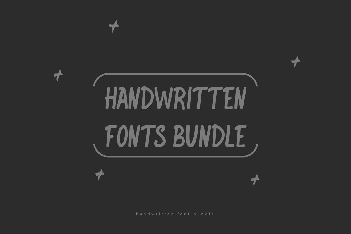 Handwritten fonts bundle example image 1