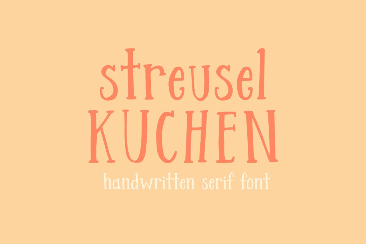 Streusel Kuchen Handwritten Serif Font example image 1