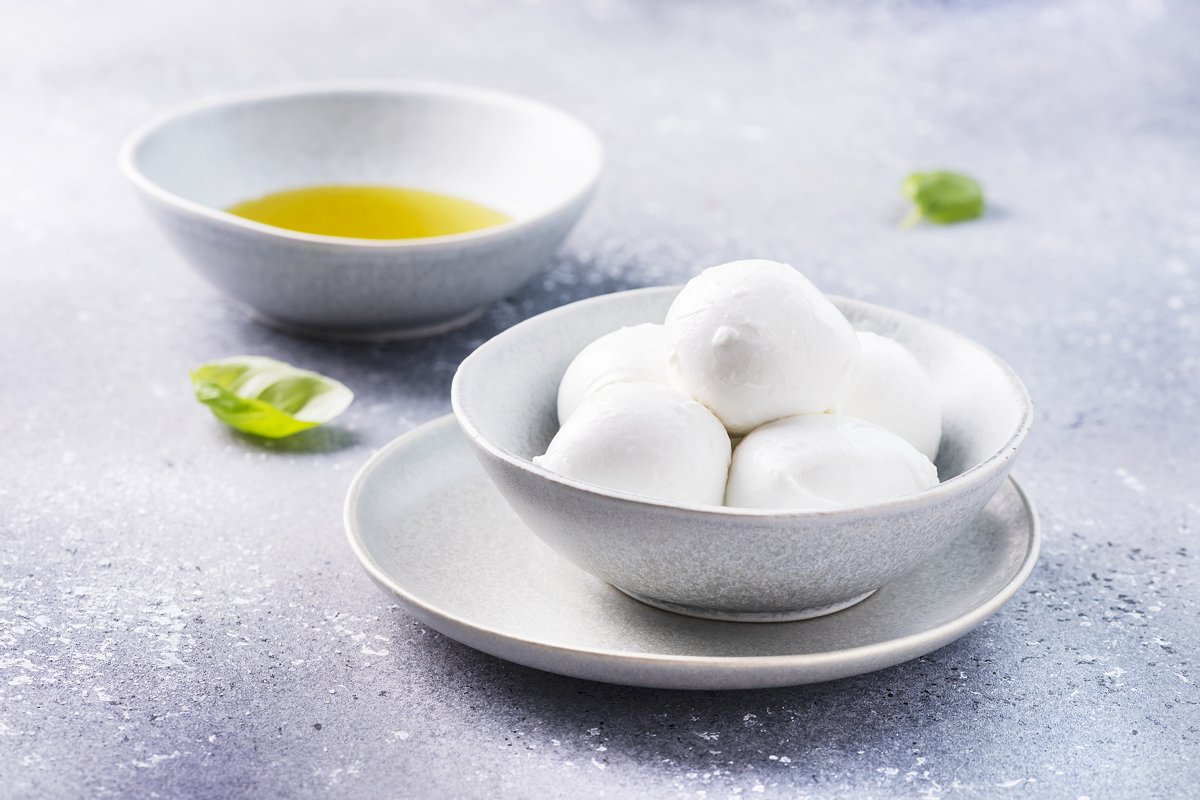 Italian cheese mozzarella with buffalo milk example image 1