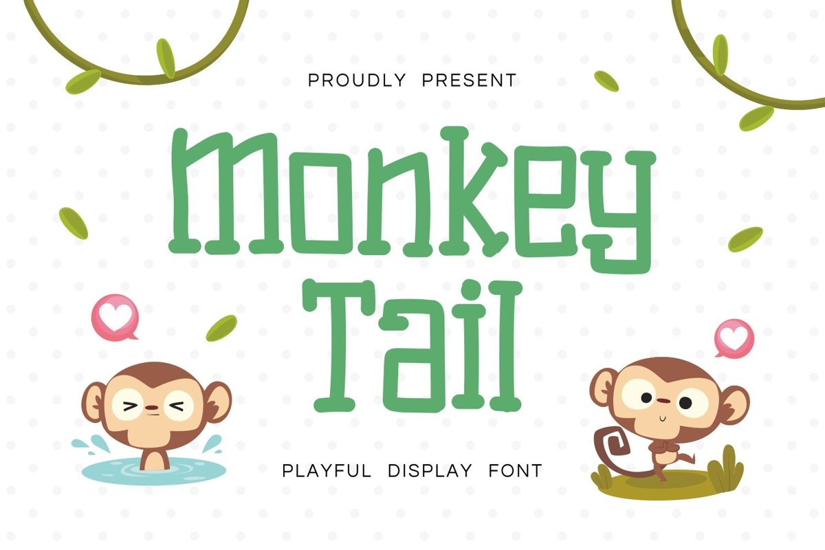 Monkey Tail - Playful Display Font example image 1