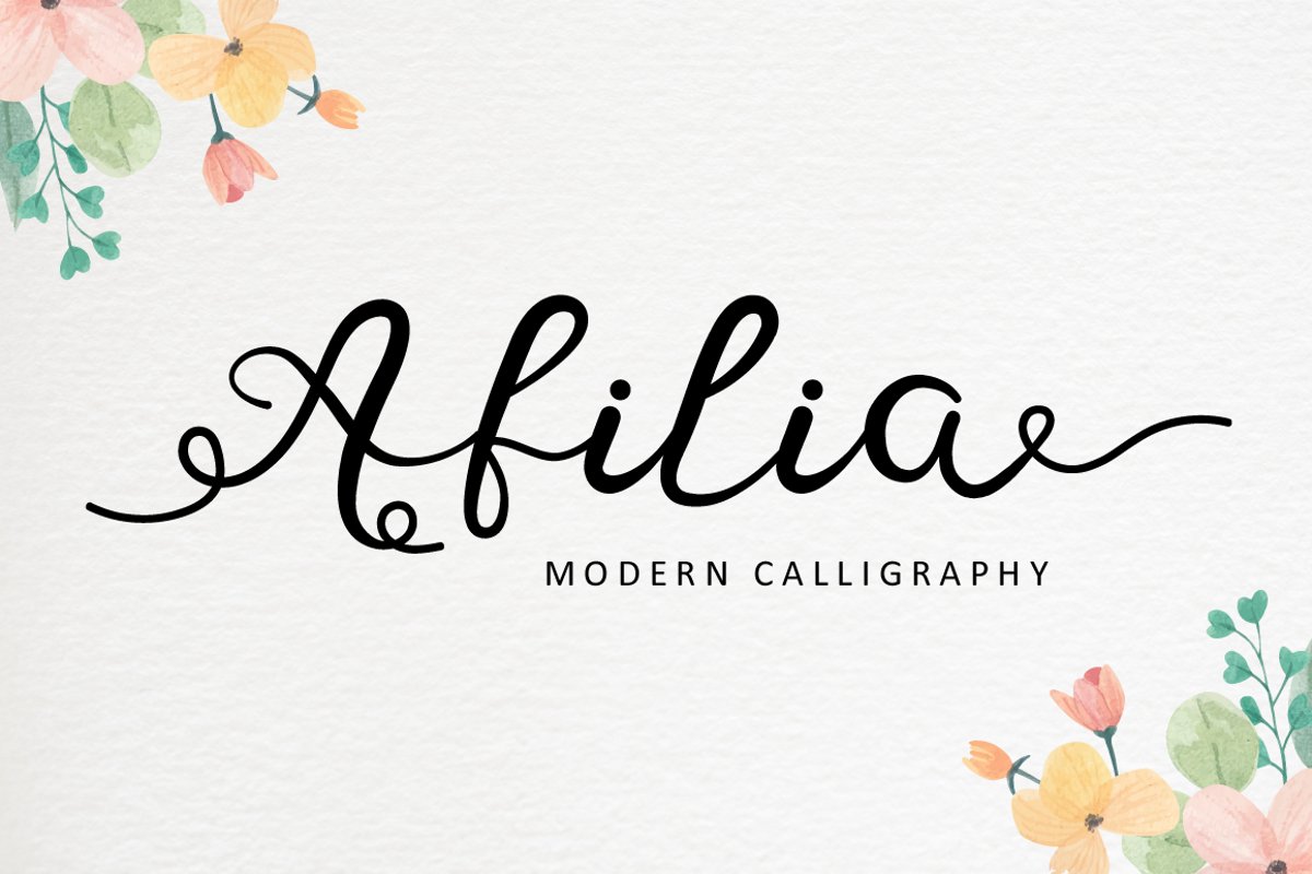 Afilia - Modern Calligraphy example image 1