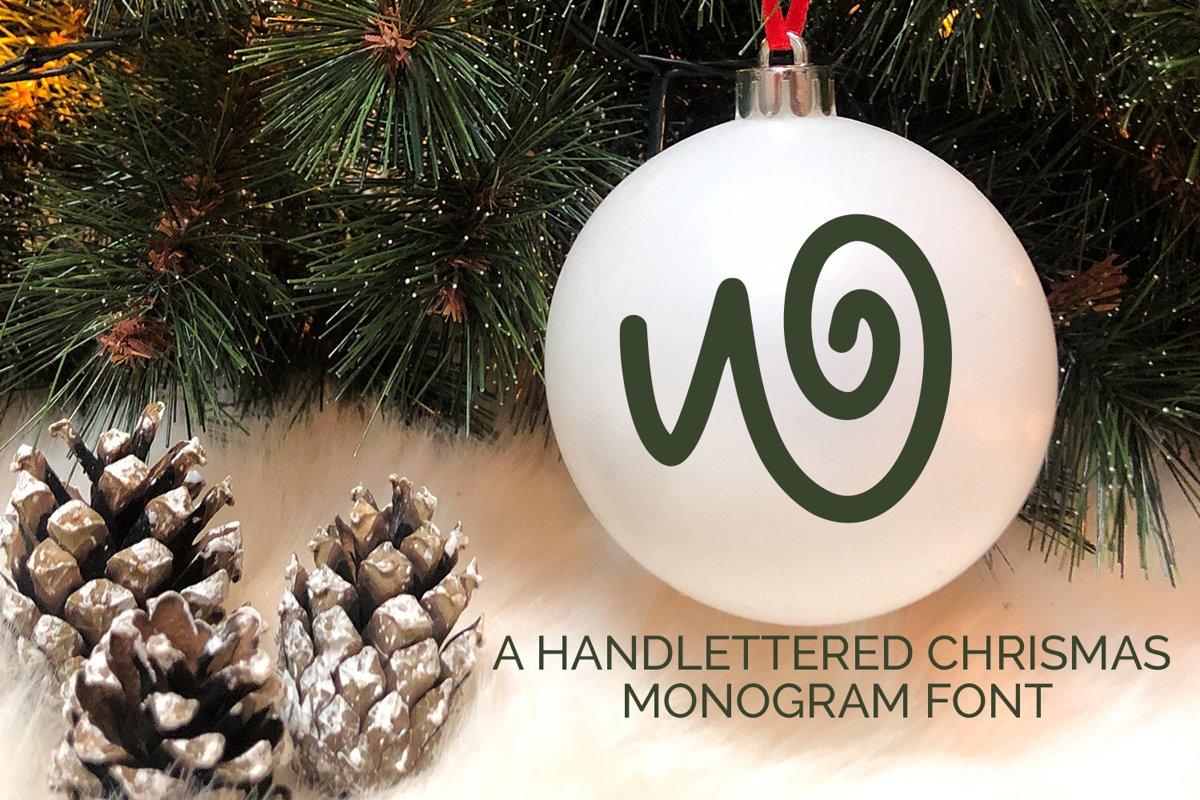 Christmas Love - Christmas Monogram Font example image 1