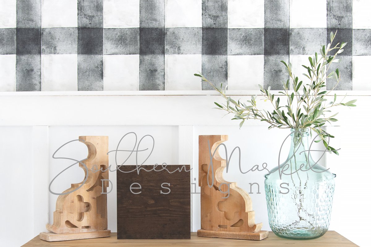 12x12 Real Wood Sign Mock Up | Wood pallet Sign Flat Lay | example image 1