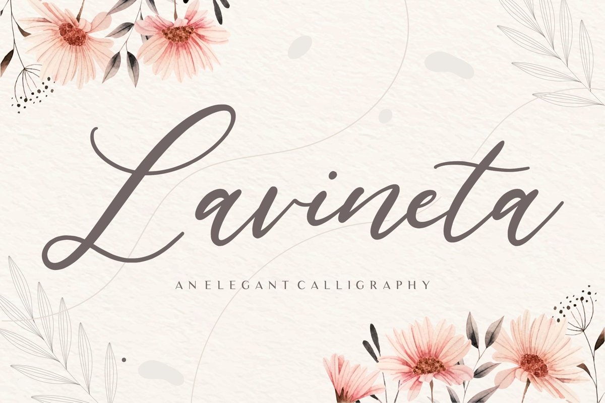 Lavineta Elegant Calligraphy Font example image 1
