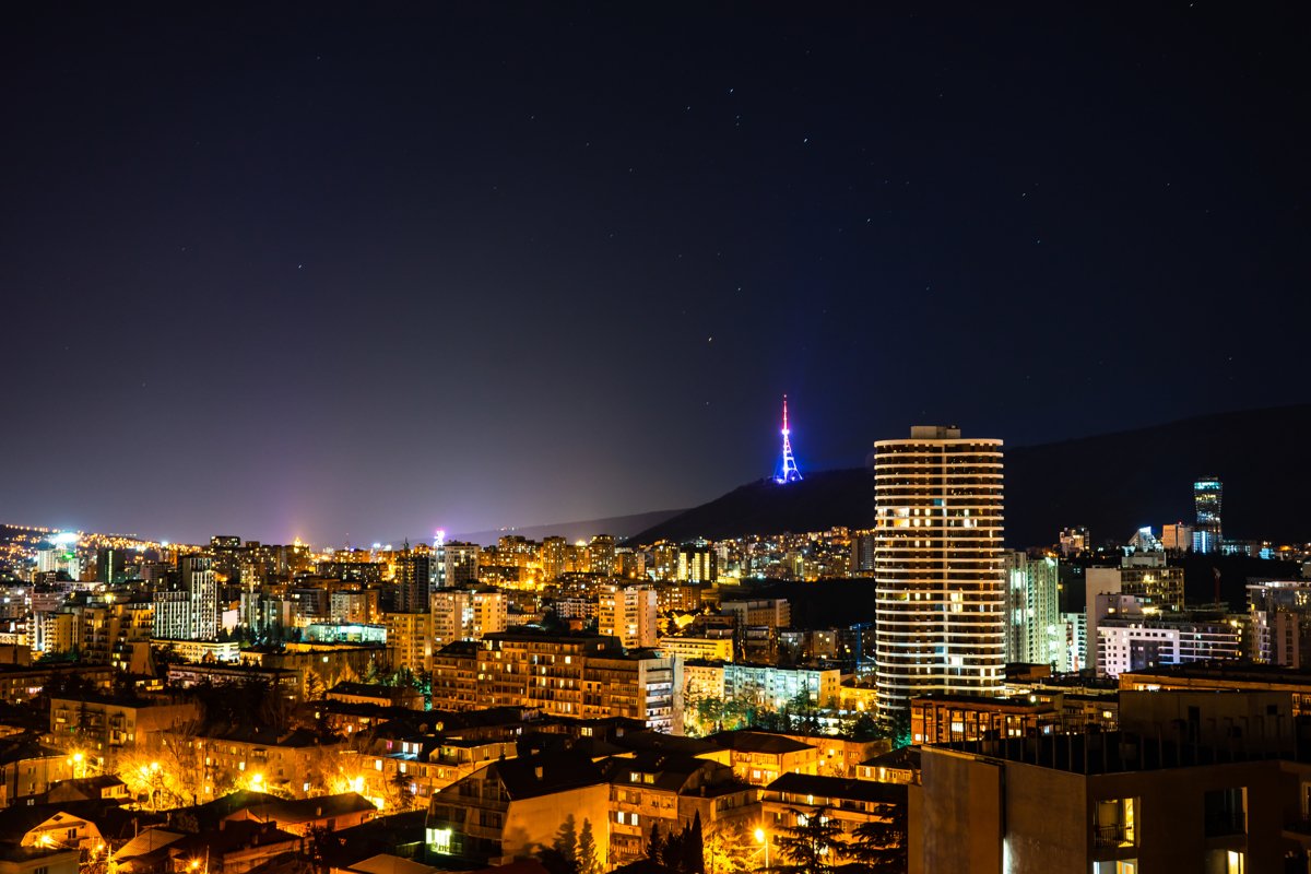 Tbilisi city in the night example image 1