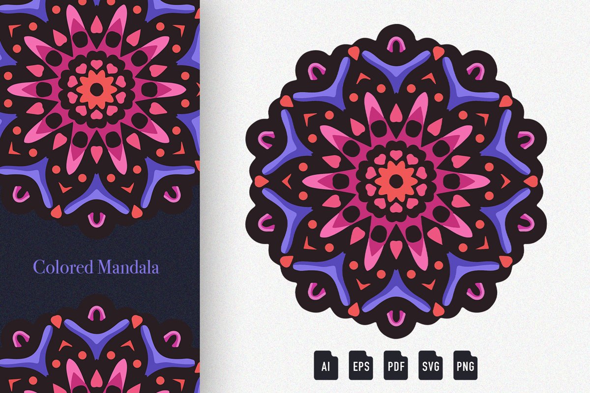 Colored Mandala Art 07 example image 1