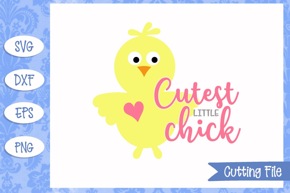 Cutest little chick Easter SVG Files example image 1