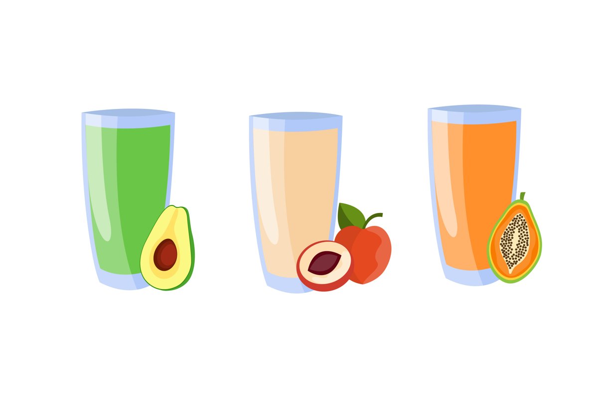 Set Juices from Fruits and Vegetables example image 1