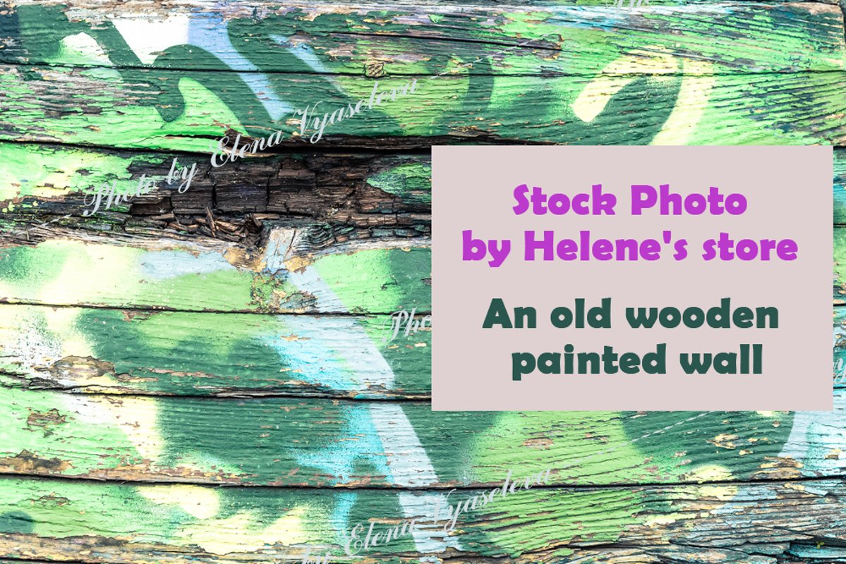 Texture of an old wooden painted wall example image 1