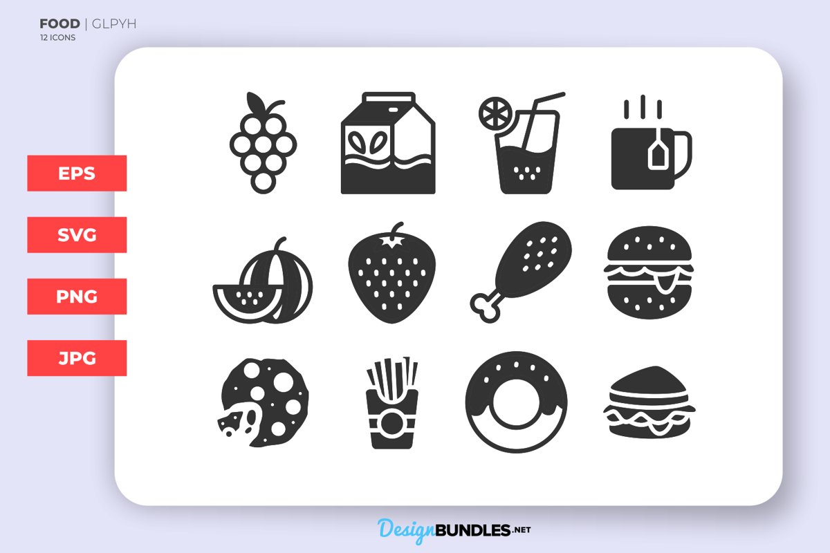 Food Glyph Icons example image 1