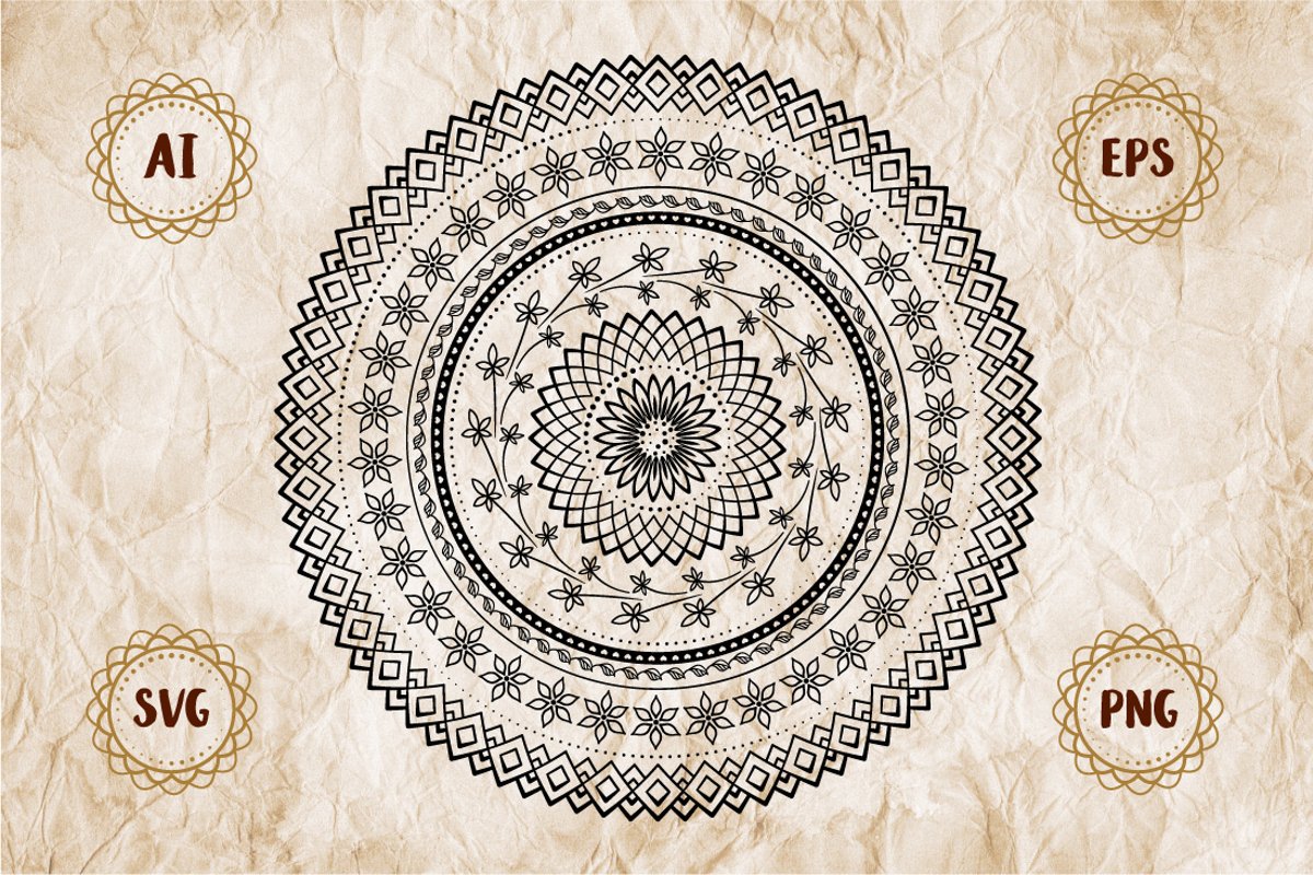Floral mandala example image 1