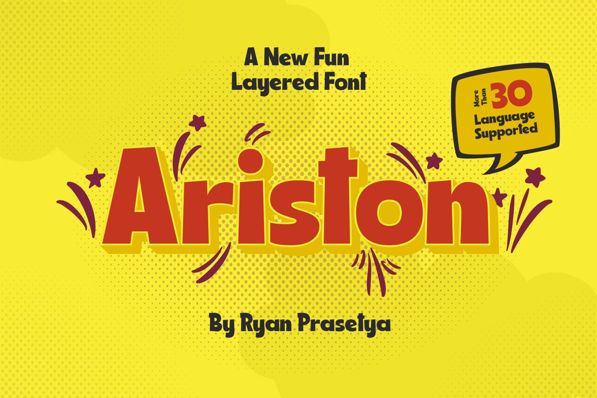 Ariston Comic LayeredFont example image 1