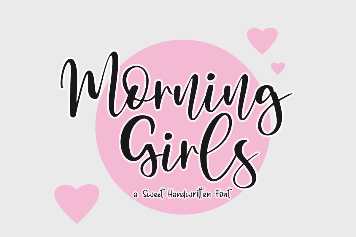 Morning Girls Handwritten Script Font example image 1