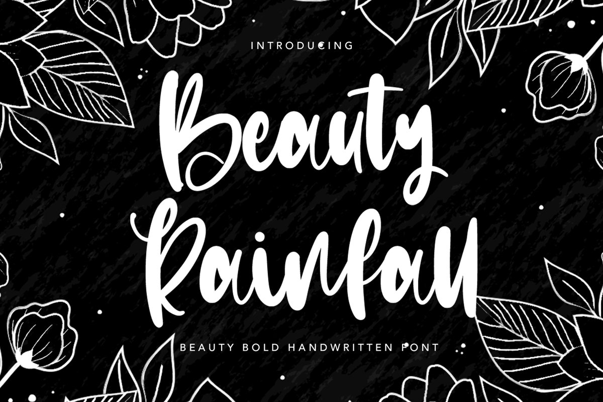 Beauty Rainfall - Beauty Bold Handwritten Font example image 1