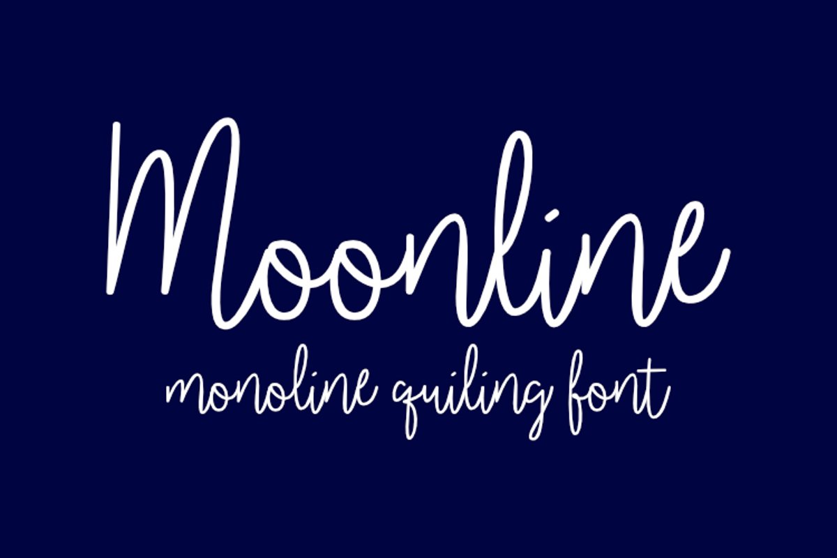 Moonline Single-line and hairline fonts example image 1