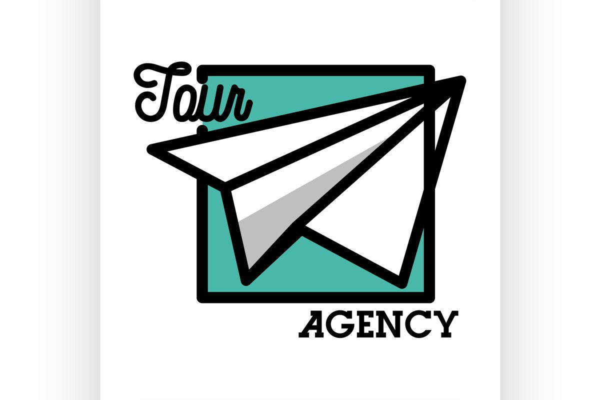 Color vintage tour agency emblem example image 1
