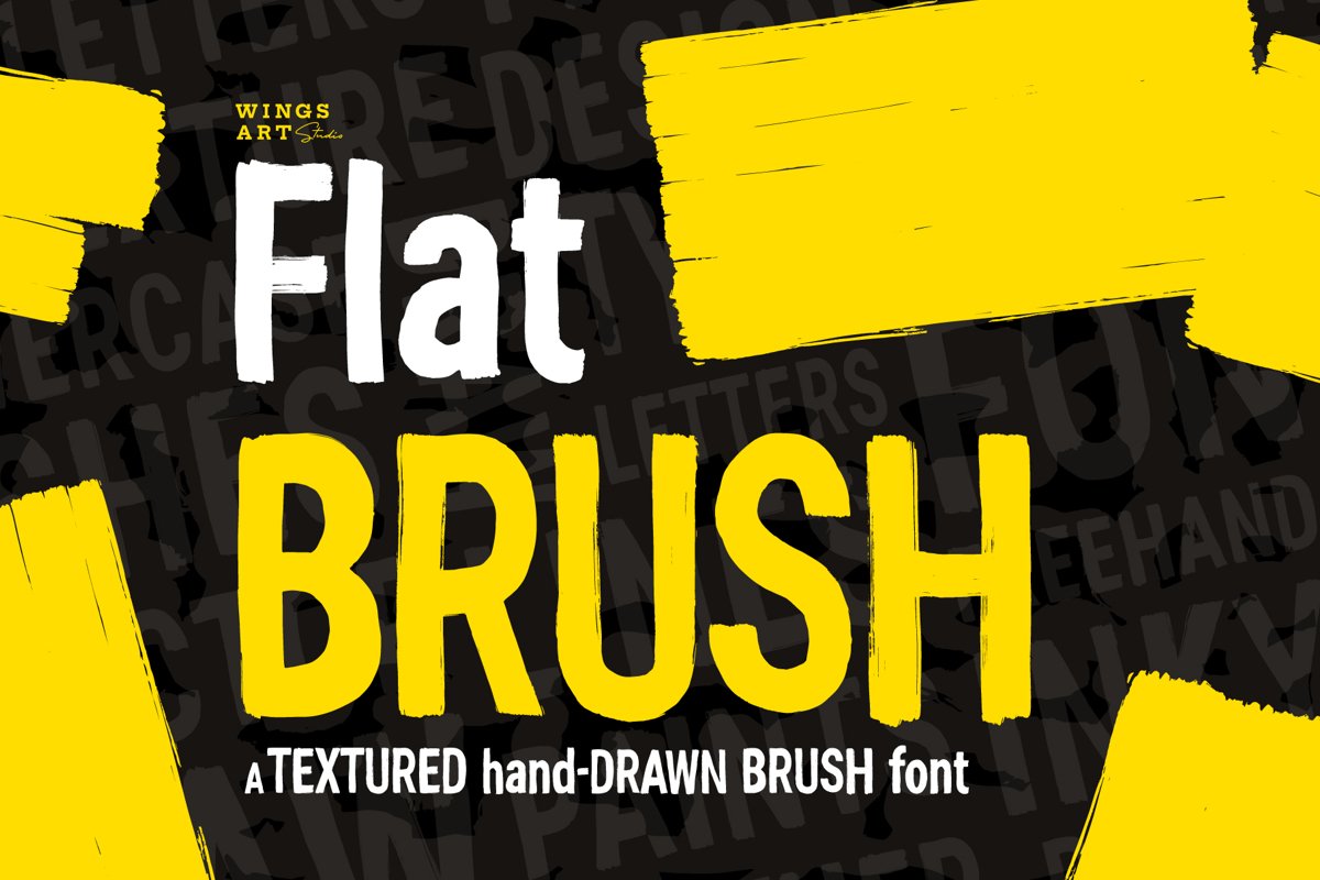 Flat Brush Font example image 1