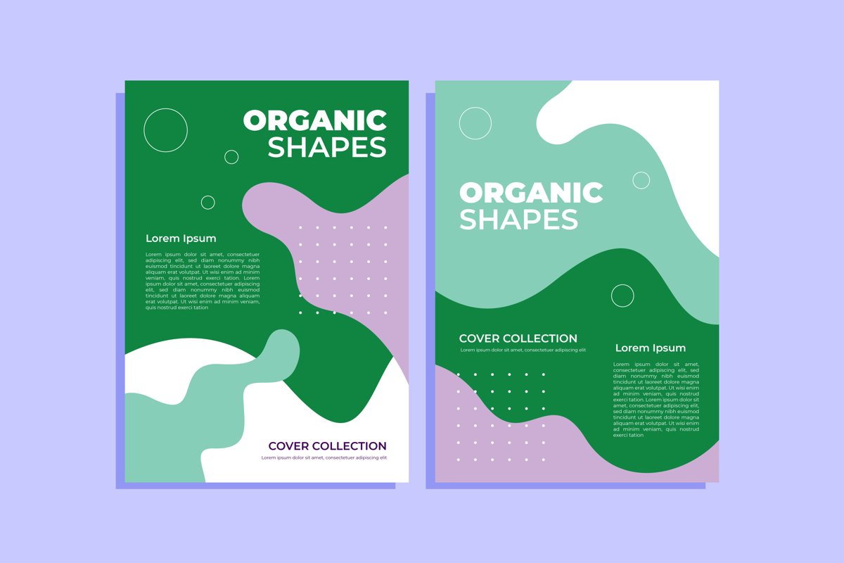 Cover Template Collection With Organic Shapes example image 1