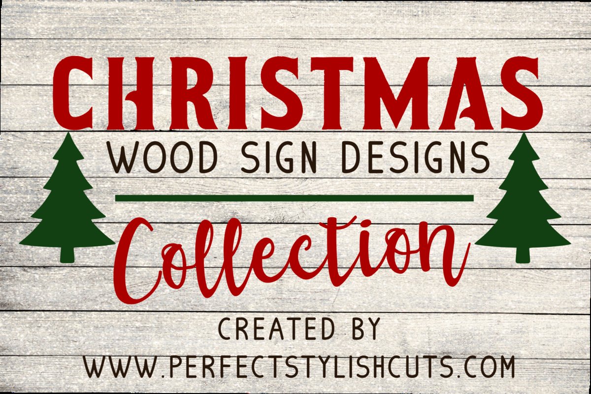 Christmas Wood Sign Designs Collection - Christmas SVG Files example image 1