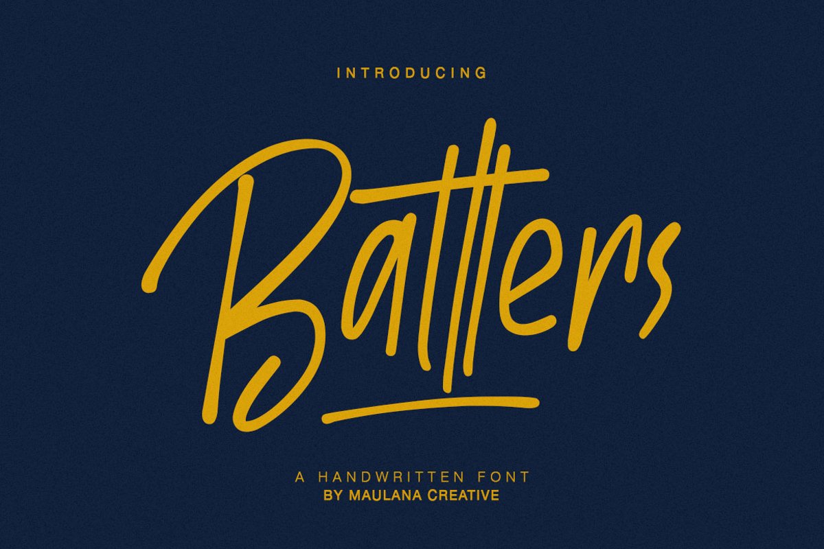Batllers Handwritten Font example image 1