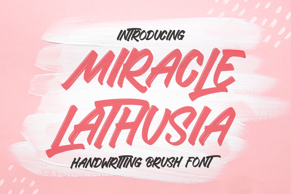 Miracle Lathusia - Handwriting Brush Font example image 1