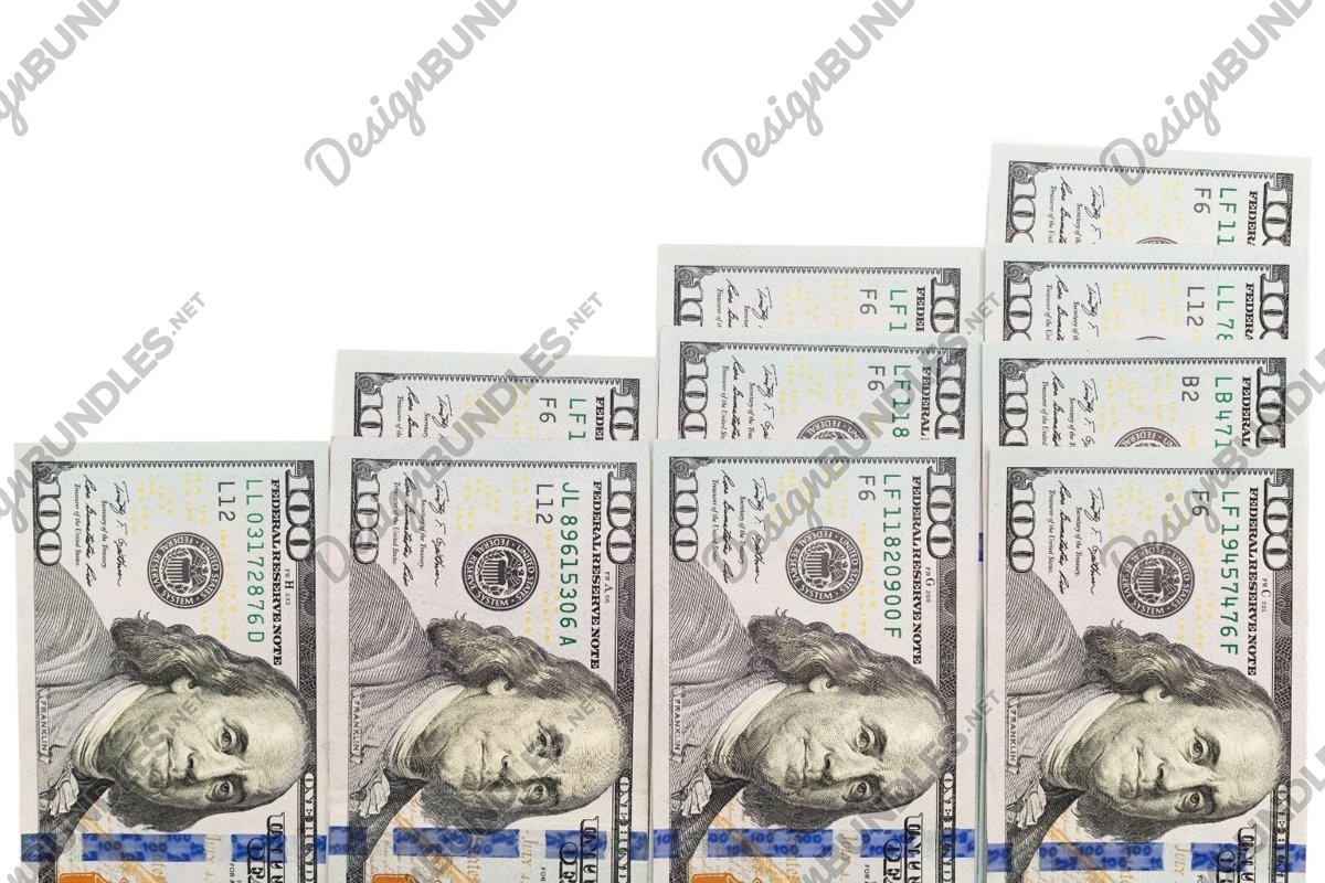 Photo of a growing dollar isolated on white background example image 1