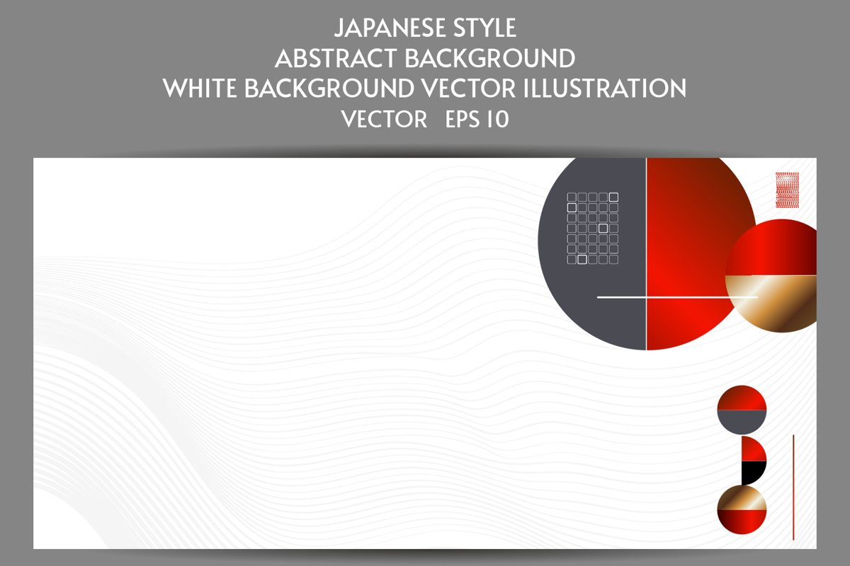 Abstract Japanese style white background with lines eps 10 example image 1