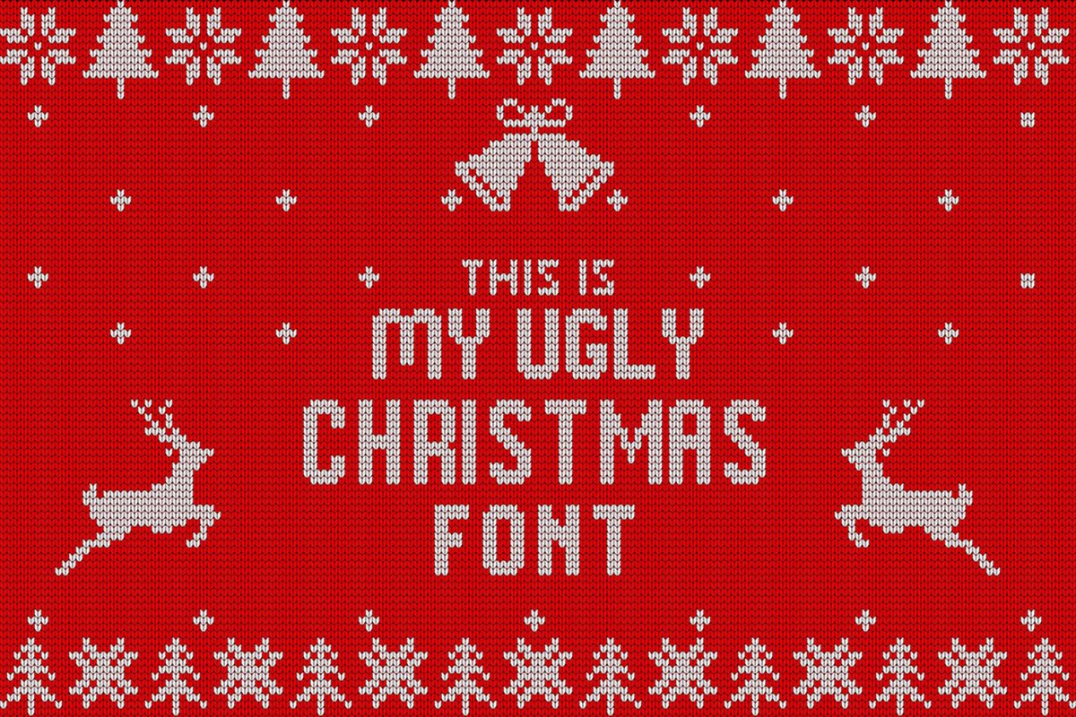 Christmas Knitted Font example image 1