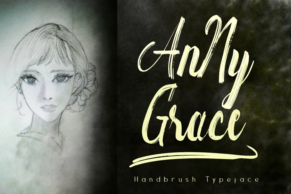 Anny Grace Handbrush Typeface example image 1