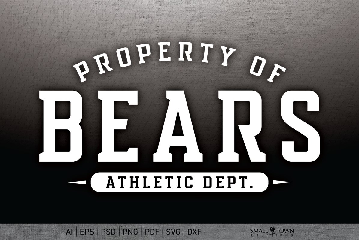 Bear, Bear Athletics, Team, Bear svg, PRINT, CUT, DESIGN example image 1