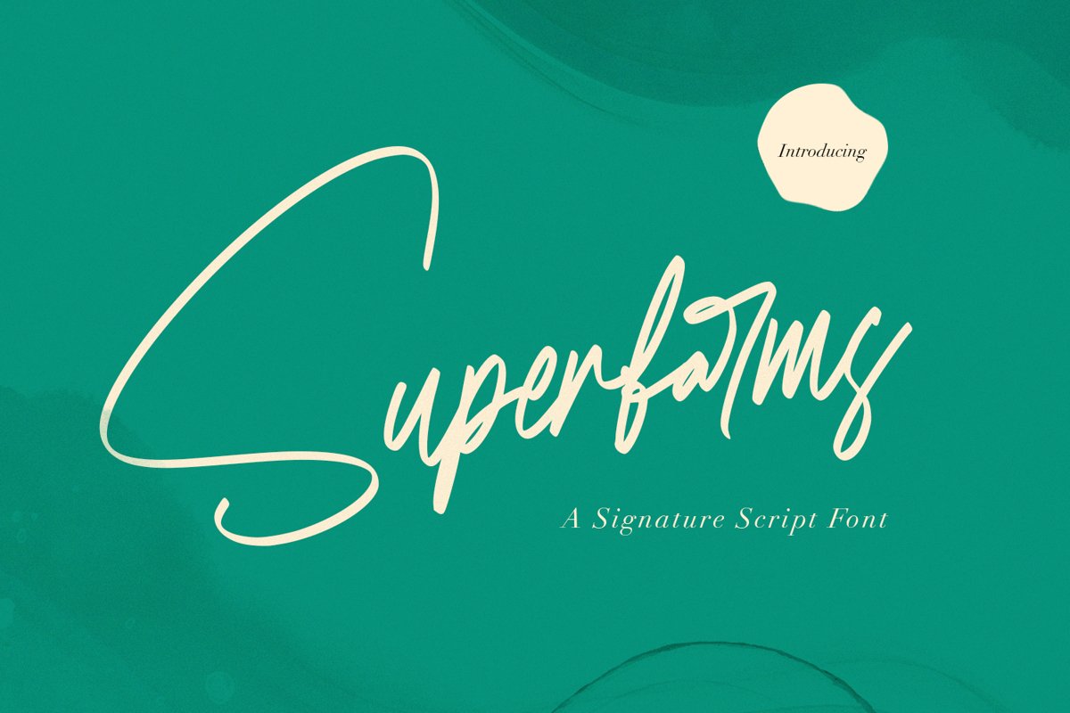 Superfarms - Signature Script Font example image 1