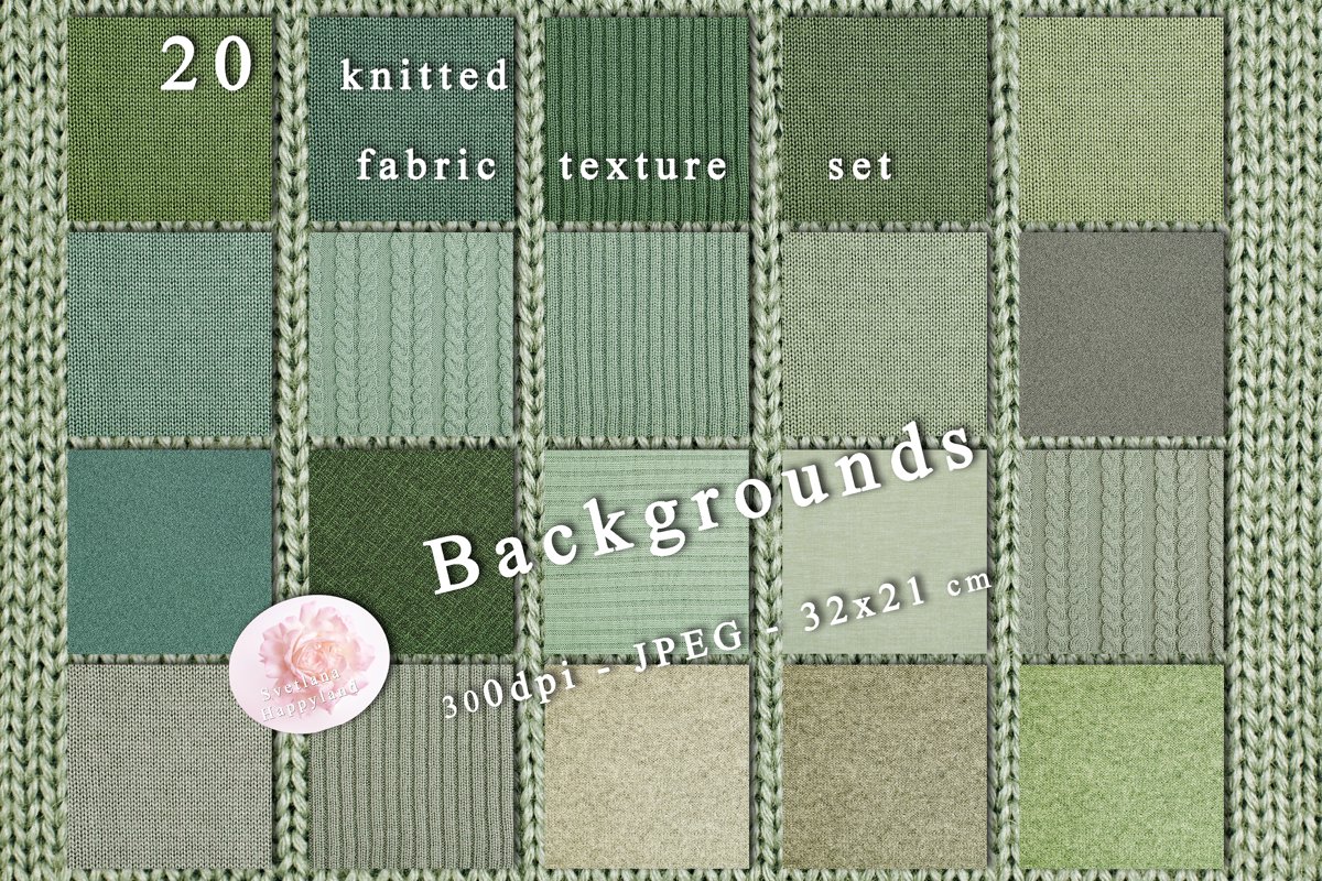 20 knitted fabric texture set example image 1