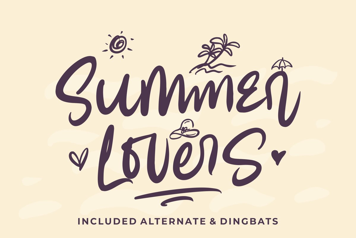 Summer Lovers with Alternate and Dingbat example image 1