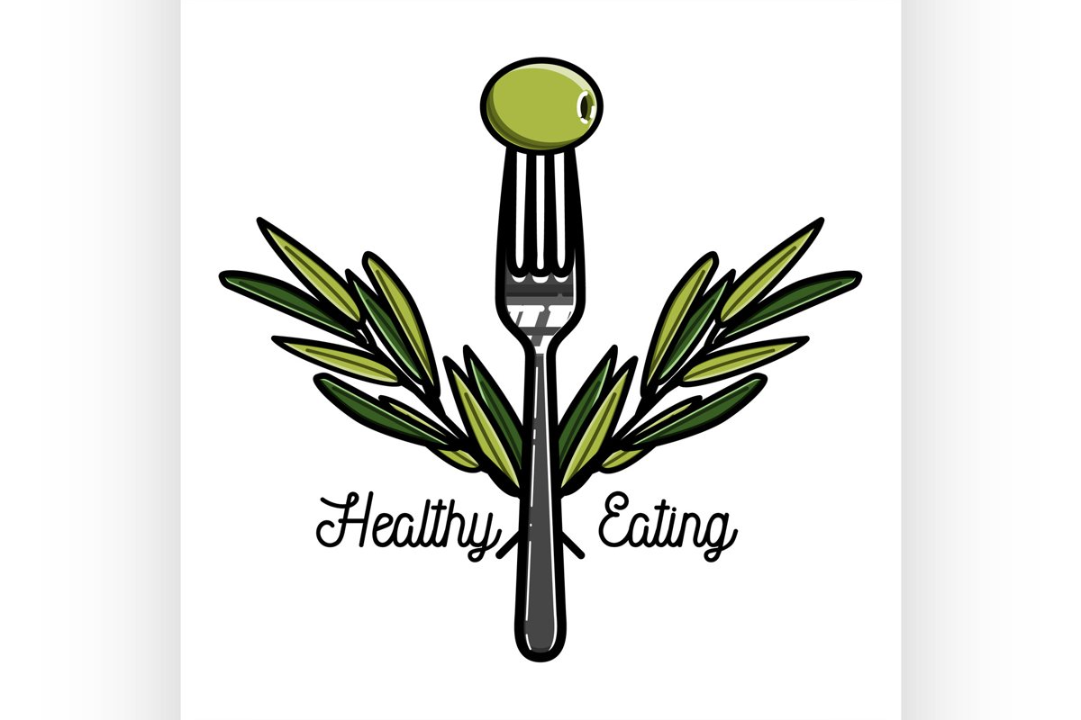 Color vintage nutritionist emblem example image 1