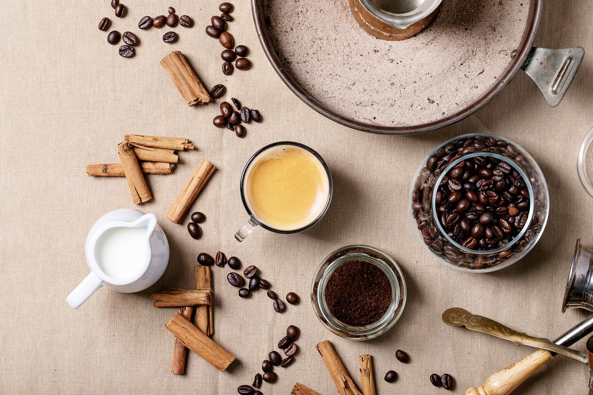 Fresh coffee with cinnamon example image 1