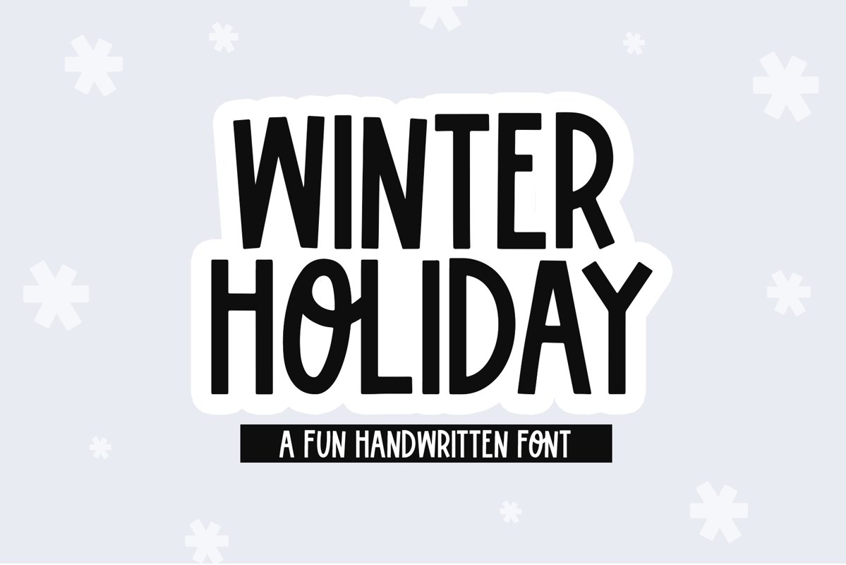 Winter Holiday - A Fun Handwritten Font example image 1