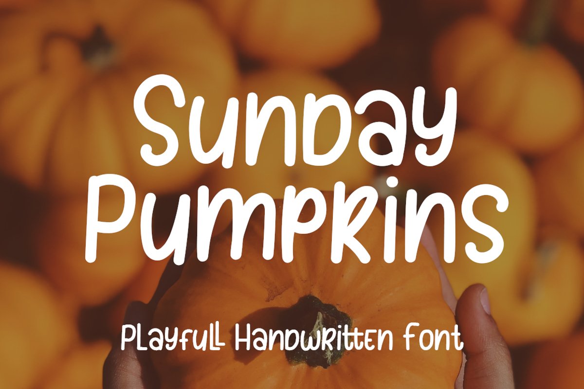 Sunday Pumpkins - Playful Font example image 1