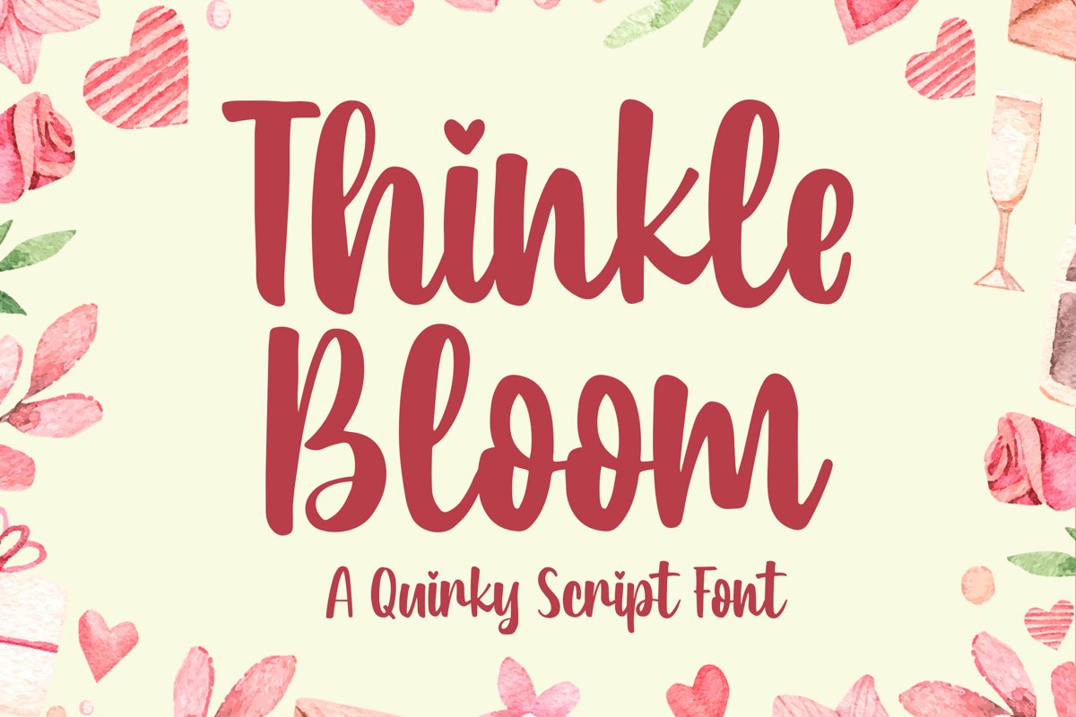 Thinkle Bloom - a Quirky Font example image 1