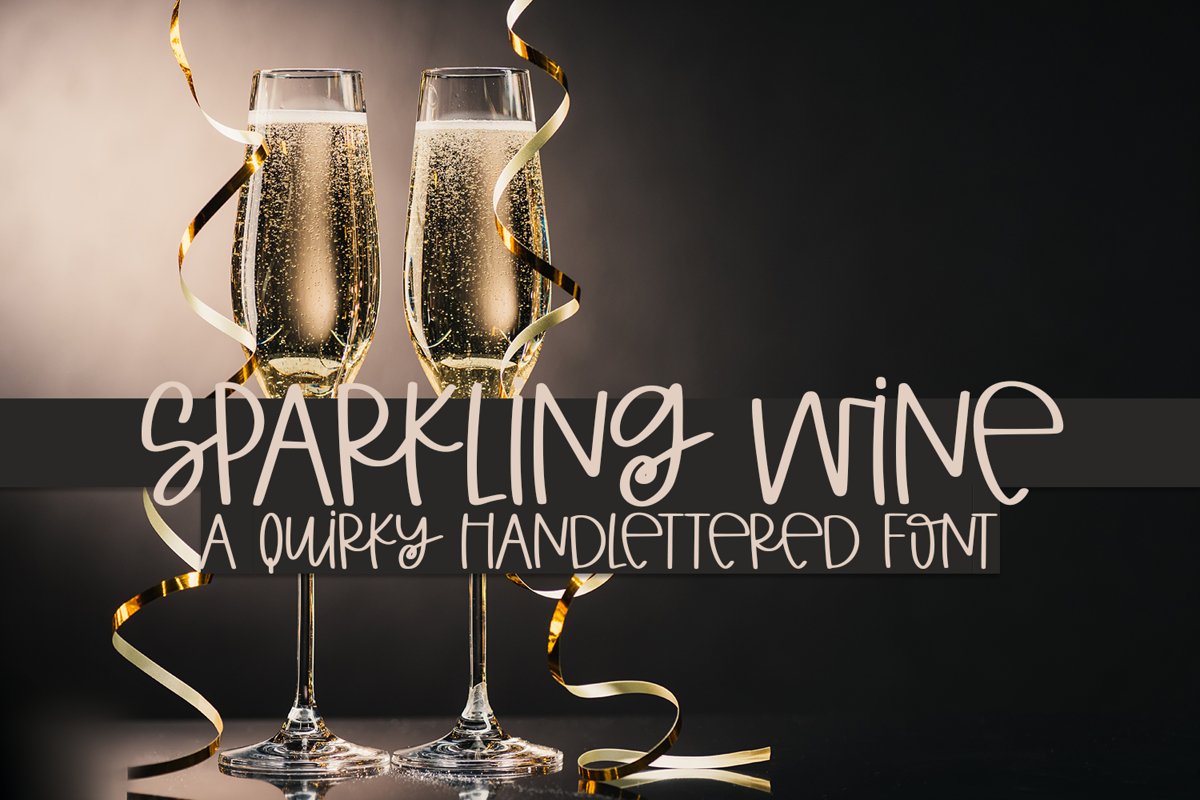 Sparkling Wine - A Quirky Hand-Lettered Font example image 1