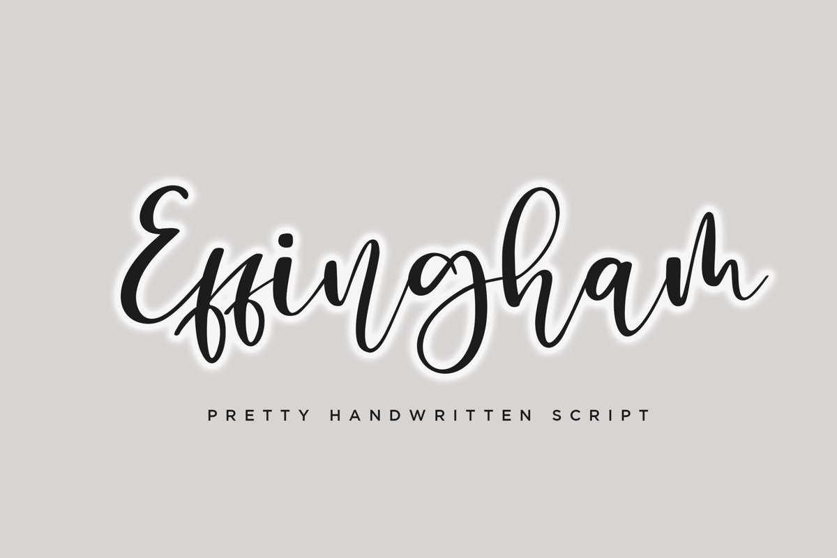 Effingham a Cute Bouncy Handwritten Font example image 1