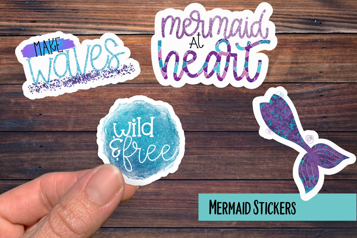 Mermaid PNG Sticker Pack example image 1