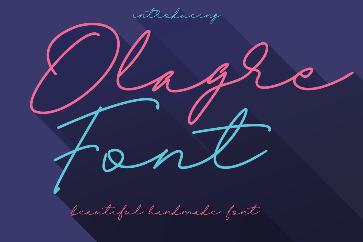 Olagre Beautiful Handmade Font example image 1