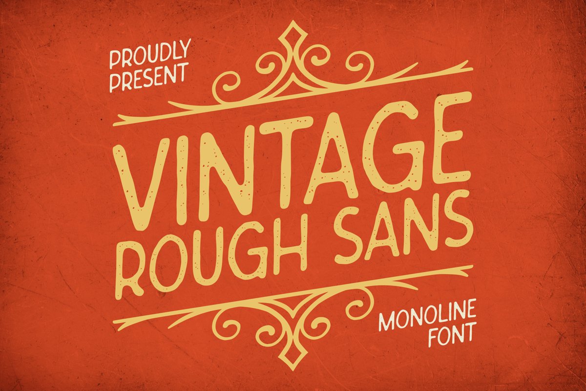 Vintage Rough Sans Font example image 1