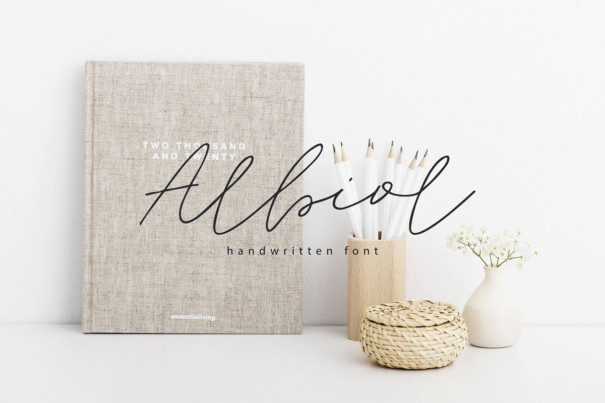 Albiol | Multilingual Handwritten Script Font example image 1