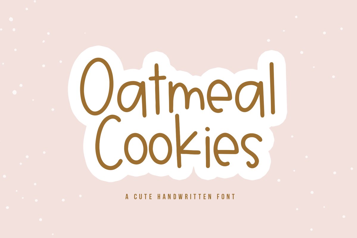 Oatmeal Cookies - A Cute Handwritten Font example image 1