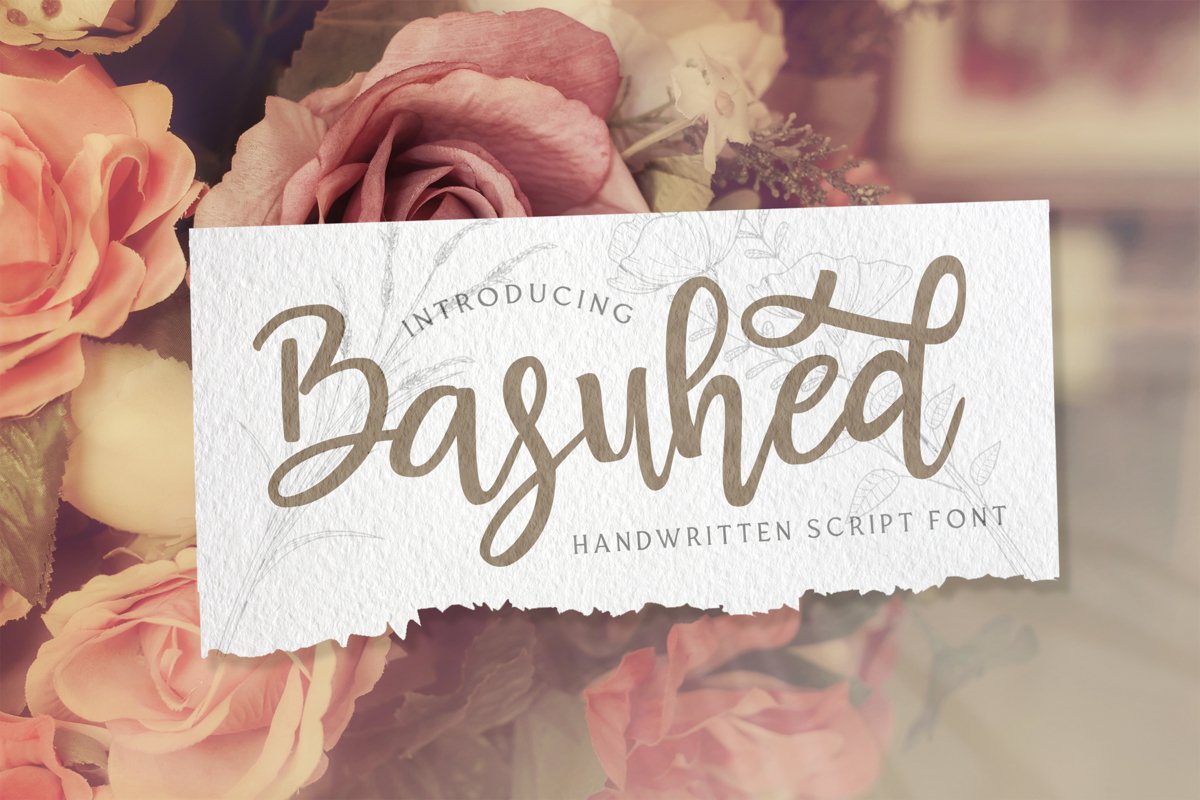 Basuhed - Handwritten Font example image 1