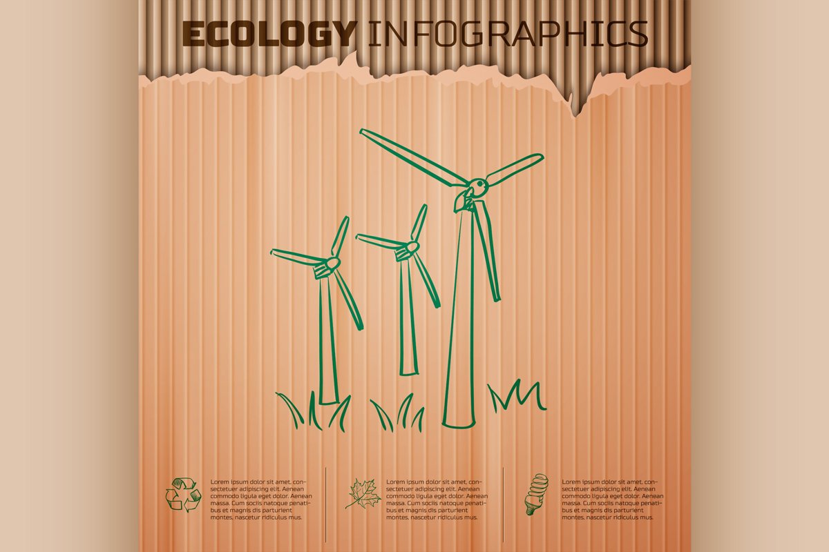 Ecology infographics background example image 1