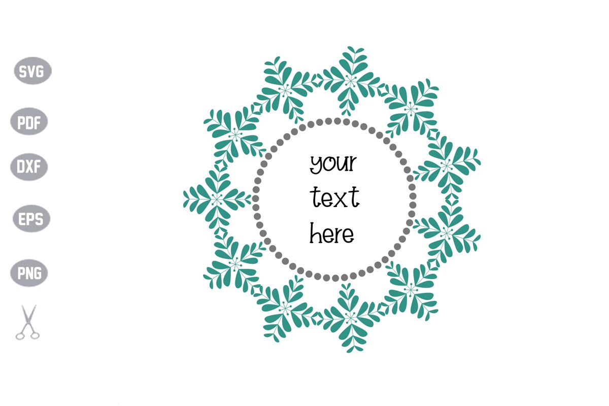 Decoration Frame Monogram SVG example image 1